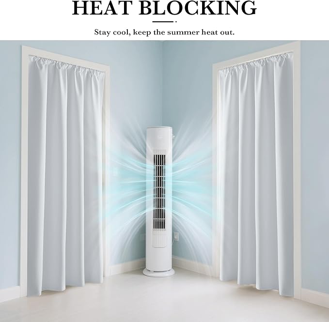 RYB HOME White 100% Blackout Curtains, Short Thermal Insulated Heat & UV Blocking Total Room Darkening Privacy Drapes for Small Window, Width 42 by Length 24, White, 2 Panels