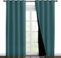 NICETOWN Complete 100% Blackout Curtain Set, Thermal Insulated & Energy Efficiency Window Draperies for Guest Room, Full Shading Panels for Shift Worker and Light Sleepers, Sea Teal, 55W x 86L, 2 PCs