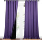 NICETOWN Total Shade Curtains and Draperies, Heavy-Duty Full Light Shading Drapes with Black Liner Backing for Villa/Hall/Dorm Window（Lilac Purple, Package of 2 Panels, 62 inches Wide x 95 inches Long