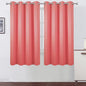 LEMOMO Coral Blackout Curtains 66 x 63 Inch Length/Set of 2 Curtain Panels/Thermal Insulated Room Darkening Blackout Curtains for Bedroom