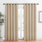 NICETOWN Room Darkening Draperies Window Curtain Panels, Thermal Insulated Grommet Room Darkening Curtains for Bedroom (Biscotti Beige, 2 Panels, W60 x L84 -inch)