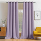 MIULEE Blackout Curtains 96 Inches Long for Bedroom Living Room Thermal Insulated Room Darkening Grommet Top Solid Light Blocking Drapery Set of 2 Window Panels Lilac