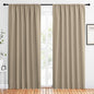 NICETOWN 2 Panels Blackout Curtains, Rod Pocket Thermal Insulated Drapes 84 inches Long, Easy-Care Modern Home Decoration Sunshades for Guest Room, Living Room, Office, 62 x 84 Inch, Soft Taupe