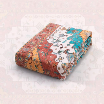 SERISSA Boho Washable Runner Rug, 2x5 Rug Non-Slip Vintage Orange Hallway Kitchen Runner Rug Ultra Soft Print Distressed Floor Carpet for Bedroom Bathroom Laundry Living Room