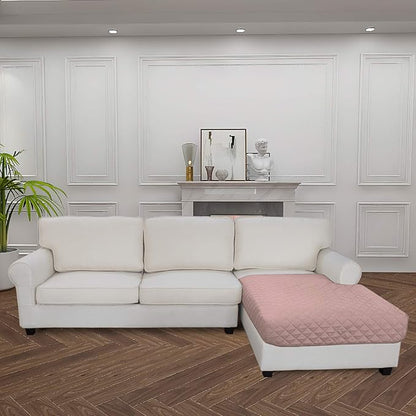Easy-Going Sectional Couch Covers for Dogs L Shape Sofa Cover Reversible Sofa Slipcover Chaise Lounge Cover Furniture Protector Cover for Pets Dog Cat (42 x 68 inches, Pink/Pink)