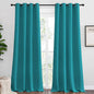NICETOWN Room Darkening Curtains 120 inch Length 2 Panels, Peacock Teal, 2 Pieces, W55, Thermal Insulated Grommet Blackout Curtains for Modern Casual Elegant Bedroom Kids Room Theme Decoration