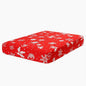 hyha Printed Couch Cushion Covers, Floral Sofa Covers Washable for 2 Cushion Couch, Stretch Pattern Outdoor Cushion Covers for Patio Furniture with Elastic Bottom(Medium, Snowflake Bell)