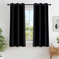 NICETOWN Black Out Curtains 63 inches Long, Grommet Blackout Window Treatment Thermal Insulated Solid Room Darkening Drapes for Bedroom/Kitchen, 2 Panels, W40 x L63