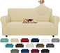 ZNSAYOTX Super Stretch Couch Cover (72"-92") Universal Sofa Covers with Elastic Bottom, Dog Cat Pets Friendly Washable Furniture Protector Fitted Sofa Slipcovers Stay in Place (Beige, Sofa)