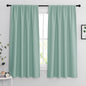 RYB HOME Blackout Curtains for Bedroom Living Room 63 inches Long, Thermal Insulated Privacy Rod Pocket Drapes for Nursery Office Home Theater, Width 42 by Length 63, Aqua, 2 Panels