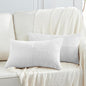 Fancy Homi 2 Packs White Long Lumbar Decorative Throw Pillow Covers 16x24 Inch for Couch Bed Sofa, Rustic Farmhouse Boho Home Decor, Soft Striped Corduroy Rectangle Accent Cushion Case 40x60 cm
