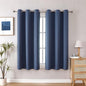 ChrisDowa Grommet Blackout Curtains for Bedroom and Living Room - 2 Panels Set Thermal Insulated Room Darkening Curtains (Stone Blue, 38W x 54L)