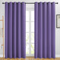 NICETOWN Blackout Lilac Purple Curtains for Sliding Glass Door 2 Panels - Thermal Insulated Grommet Room Darkening Window Drapes Sound Reducing Room Dividers for Living Room (2 Panels, W66 x L84)