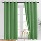 NICETOWN Forest Green Blackout Curtains 84 inches Long 2 Panels Set - Grommet Thermal Curtains Room Darkening Window Treatments Sound Proof for Bedroom/Living Room, W52 x L84