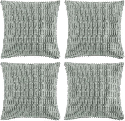 Fancy Homi 4 Packs Decorative Throw Pillow Covers for Living Room Couch Bed, Modern Farmhouse Boho Home Decor, Accent Cushion Case (20 x 20-Inch, Grey Blue)