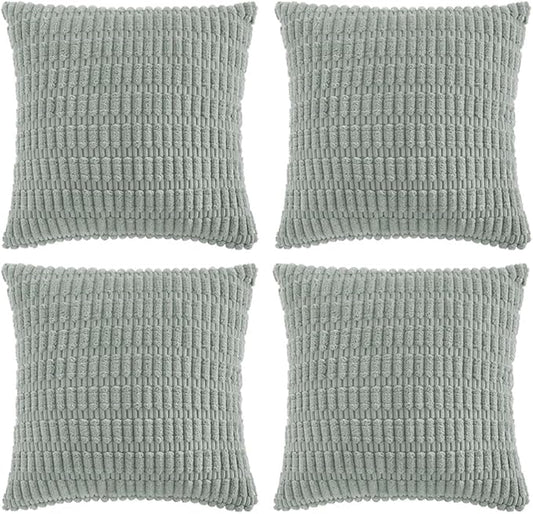 Fancy Homi 4 Packs Decorative Throw Pillow Covers for Living Room Couch Bed, Modern Farmhouse Boho Home Decor, Accent Cushion Case (24 x 24-Inch, Grey Blue)