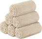 Buryeah 6 Pcs Flannel Throw Blanket Bulk 50 x 60 in Sleepover Blanket Outdoor Wedding Throw Lightweight, Oeko-tex Standard 100 Certified for Sofa Homeless Gifts (Beige)
