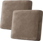 H.VERSAILTEX Velvet Stretch Couch Cushion Cover Plush Cushion Slipcover for Chair Loveseat Sofa Cushion Furniture Protector Seat Cushion Sofa Cover (2 Piece Large Sofa Cushion Covers, Mocha)