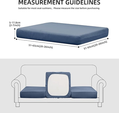 Outdoor Cushion Covers Set,12PCS Patio Furniture Couch Seat Slipcovers, Replacement for Sofa Sectional Chair(Cover，Only)