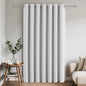 Joydeco Blackout Patio Sliding Door Curtains 90 Inches Long, Grommet Privacy Room Divider Curtains, Extra Wide Thermal Blackout Drapes for Bedroom Living Room (Greyish White 100Wx90L, 1 Panel)