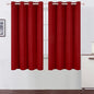LEMOMO Red Blackout Curtains 66 x 63 Inch Length/Set of 2 Curtain Panels/Thermal Insulated Room Darkening Blackout Curtains for Bedroom