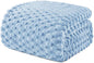 Exclusivo Mezcla Fleece Twin Blanket for Bed, Extra Large Fuzzy Stone Blue Bed Blankets, Soft Cozy Plush Sofa Throws for All Seasons, 60x80 Inches