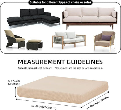 Outdoor Cushion Covers Set,8PCS Patio Furniture Couch Seat Slipcovers, Replacement for Sofa Sectional Chair(Cover，Only)