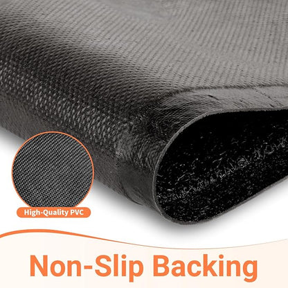 StepLively Door Mat Home Welcome Mats Outdoor and Indoor, Heavy-Duty Low-Profile Non-Slip Front Welcome Mat for Home Entrance, Outside Entry, Yard, Floor, Patio (30''x17.5'', Black)