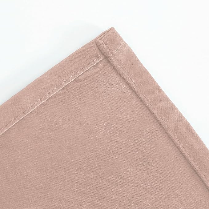 LEMOMO Blackout Curtains 66 x 54 Inch Long Blush Curtains Set of 2 Panels Room Darkening Curtains for Bedroom and Living Room