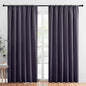 NICETOWN Room Darkening Curtains for Bedroom, Greyish Purple, Set of 2 Panels, 62 x 84 Inch, Triple Weave Home Decoration Thermal Insulated Solid Drapes for Patio Door