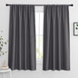 RYB HOME Extra Wide Blackout Curtains for Bedroom Living Room 63 inches Long, Thermal Insulated Privacy Drapes for Nursery Home Theater Dining Room, Width 62 by Length 63, Grey, 2 Panels