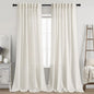 2 Panels Set Cream Linen Curtains 95 inches Long for Living Room Extra Long Back Tab Curtains Neutral Farmhouse Light Filtering Semi Sheer Linen Drapes Ceiling to Floor for Large Window Ivory
