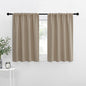 NICETOWN Kitchen Curtains, Taupe, 34" x 40", Set of 2, Short Blackout Curtains & Drapes, Thermal Insulated Rod Pocket Window Treatment Draperies for Nursery
