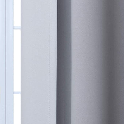 Yakamok Light Blocking Ombre Curtains, Greyish White and Black Gradient Color Curtains, Room Darkening Grommet Window Drapes for Bedroom(Black, 42x72 Inch, 2 Panels)