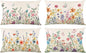 ONFAON Spring Summer Pillow Covers 20x12 Set of 4,Seasonal Holiday Farmhouse Decor Flower Cushion Case for Couch Sofa Living Room Bedroom Home Indoor Decor