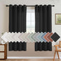 H.VERSAILTEX Living Room Linen Curtains Home Decorative Nickel Grommet Curtains Privacy Added Energy Saving Light Filtering Window Treatments Panels for Bedroom, Heather Black, 2 Panels, 52 x 72 Inch