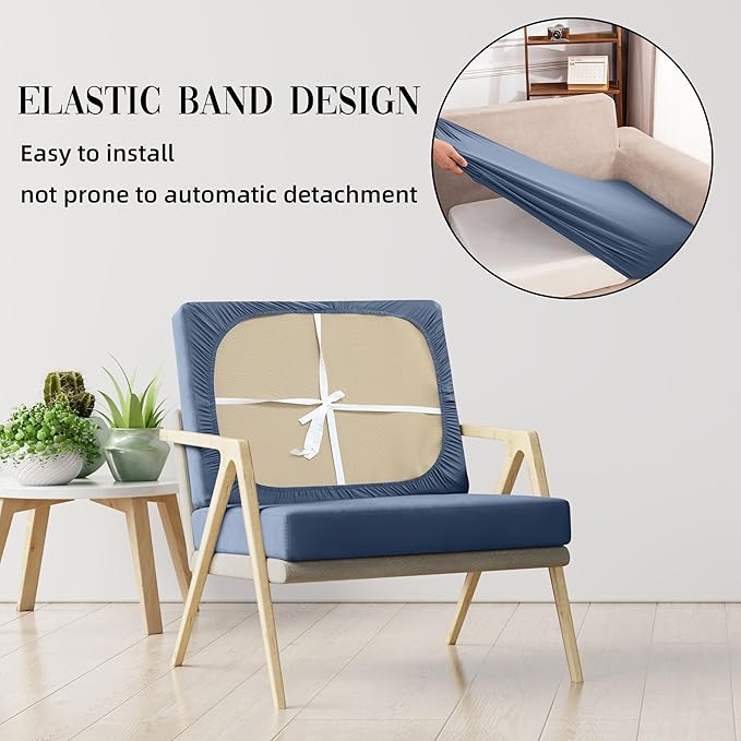 Outdoor Cushion Covers Set,14PCS Patio Furniture Couch Seat Slipcovers, Replacement for Sofa Sectional Chair(Cover，Only)