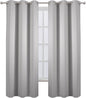 LEMOMO Light Grey Blackout Curtains 34 x 84 Inch Length/Set of 2 Curtain Panels/Thermal Insulated Room Darkening Blackout Curtains for Bedroom