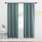 NICETOWN Greyish Blue Blackout Curtains Panels for Window, Thermal Insulated Rod Pocket Blackout Drapes/Draperies for Living Room (2 Panels, W34 x L72 inches)