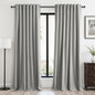 Topfinel 102 Inches Long Linen Blackout Curtains for Bedroom Living Room 100% Black Out Thermal Insulated Ring Hooks Room Darkening Drapes Dark Grey Curtain with Back Tab Rod Pocket 52x102 2 Panels