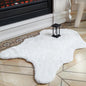 ThreadGlobe Fluffy Faux Rabbit Fur Rug 2'x3', Ultra Soft & Non-Slip Small Rugs for Bedroom, Living Room, Nursery, No Shedding Machine Washable Rug, White, 2x3 Ft