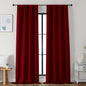 Simplebrand Ava Red Blackout Curtains for Bedroom 96 Inches Long 2 Panels, Solid Thermal Insulated, Energy Saving Nursery Window Treatment Curtains Blackout Drapes, W40 x L96 Inch, Red