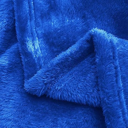 Exclusivo Mezcla Plush Fuzzy Fleece Throw Blanket, Super Soft, Fluffy and Warm Blankets for Couch, Bed, All Season Use (40x50 Inches, Cobalt Blue)
