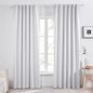 Deconovo Blackout Curtains, Thermal Insulated, W52 x L95 2 Panels, Back Tab, Machine Washable, Room-Darkening Drapes for Bedroom/Living Room Star White