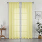 OWENIE Sheer Curtains 84 inches Long 2 Panels Set for Living Room/Bedroom, Rod Pocket Voile Sheer Panel Drapes, Airy Soft Fabric Window Treatments, 2pcs, Each 42" W x 84" L, Light Yellow