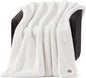 UGG Euphoria Faux Fur Throw Blanket, Warm Fluffy for Couch or Bed, Luxury Bedroom Decor, Blankets, Machine Washable, 50-inch x 70-inch, White Snow