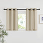 NICETOWN Angora Linen Kitchen Window Curtains Over Sink, Grommet Thick Linen Angora Short Window Treatments Privacy Assured with Light Filtering for Bedroom/Bathroom, W34 x L36, 2 Panels