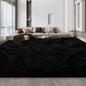 Large Shag Area Rugs 10 x 14, Tie-Dyed Plush Fuzzy Rug for Living Room, Ultra Soft Fluffy Furry Rugs for Bedroom, Anti-Skid Indoor Carpet Nursery Rugs for Kids Room Home Decor, Black