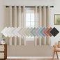 H.VERSAILTEX Living Room Linen Curtains - Semi Sheer, Nickel Grommet Energy Saving Light Filtering Window Treatments Panels for Bedroom, Castle Wall, 2 Panels, 52 x 54 Inch
