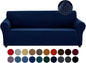 Joccun Stretch Couch Cover Slipcovers, 1-Piece Sofa Covers for 3 Cushion Couch Spandex Jacquard Washable Furniture Protector Cover for Living Room,Kids,Pets(Sofa,Navy)